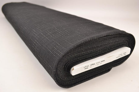 SORTMELERET UVASKET DENIM MED STRÆK – 370 G/M²