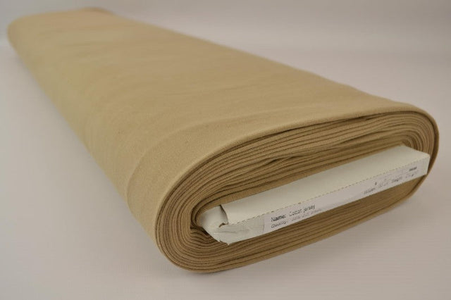 BEIGE BOMULDSJERSEY – NATURLIG, ÅNDBAR & STRÆKBAR