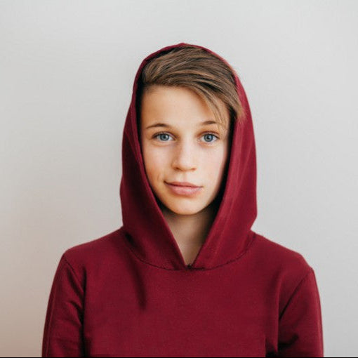 NEON PINK FRENCH TERRY – BLØD BOMULDSSTRIK MED STRÆK