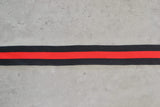 RØD OG SORT STRIBET BÅND 20MM