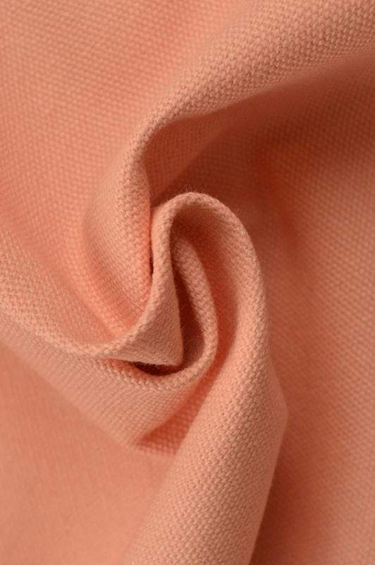 LAKSEFARVET BOMULDSCANVAS – TÆTVÆVET 350 g/m², OEKO-TEX