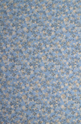 G&M Bomuldspoplin LYSEBLÅ OG HVID BOMULDSPOPLIN M. BLOMSTER