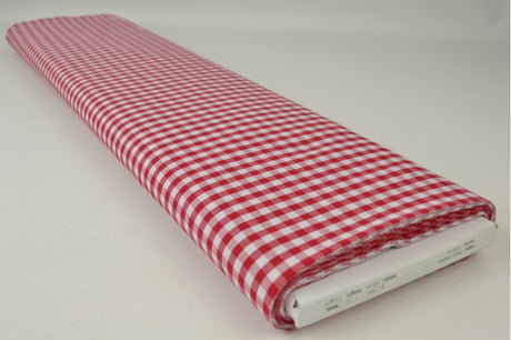 RØD 6,5 MM GINGHAM TERN – OEKO-TEX BOMULD, LET & ÅNDBAR