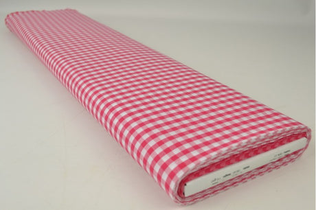 PINK 6,5 MM GINGHAM TERN – OEKO-TEX BOMULD, LET & ÅNDBAR
