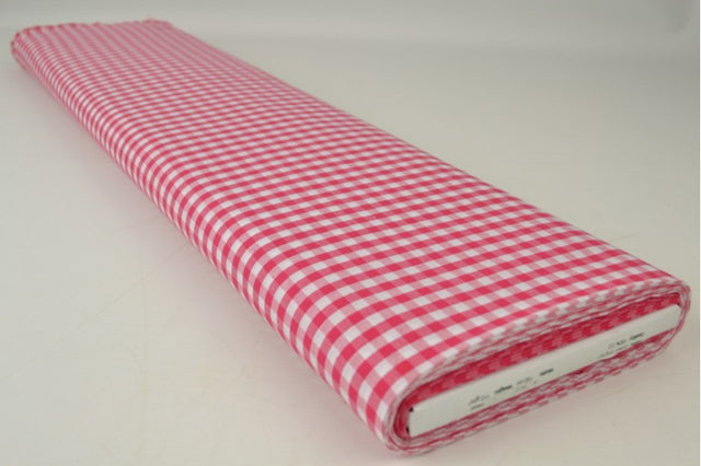 PINK 6,5 MM GINGHAM TERN – OEKO-TEX BOMULD, LET & ÅNDBAR