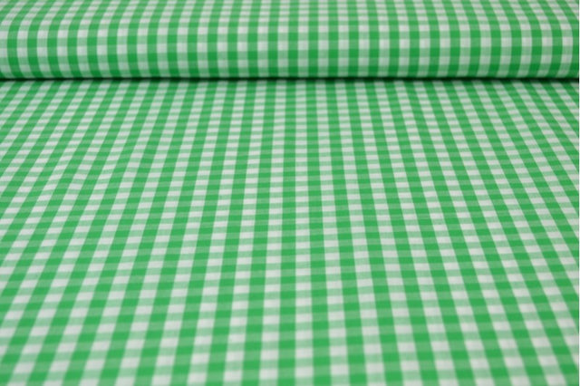 LYSEGRØN 6,5 MM GINGHAM TERN – OEKO-TEX BOMULD, LET & ÅNDBAR