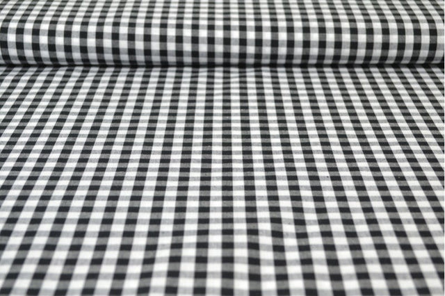 SORT 6,5 MM GINGHAM TERN – OEKO-TEX BOMULD, LET & ÅNDBAR