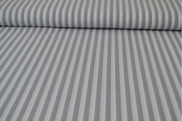 GRÅ 6,5 MM GINGHAM STRIBER – OEKO-TEX BOMULD, LET & ÅNDBAR