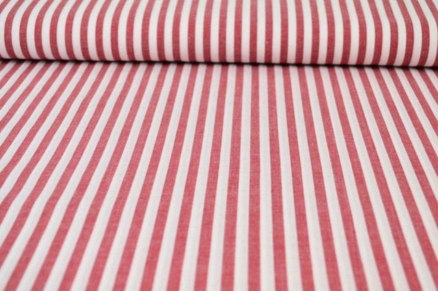 G&M Cotton Gingham Stripes 6,5 mm 6,5 MM STRIBET GINGHAM RØD