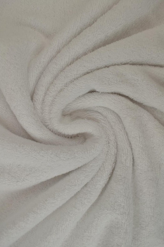 HVID DOBBELTSIDET FROTTÉ – ABSORBERENDE HÅNDKLÆDESTOF (OEKO-TEX)