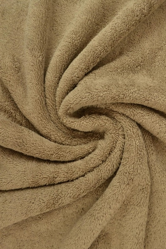 TAUPE DOBBELTSIDET FROTTÉ – ABSORBERENDE HÅNDKLÆDESTOF (OEKO-TEX)