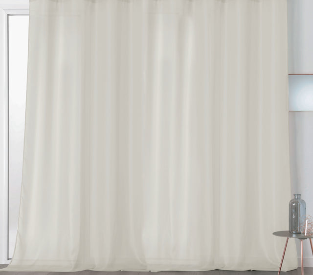 Chic chiffon stof til gardiner — råhvid