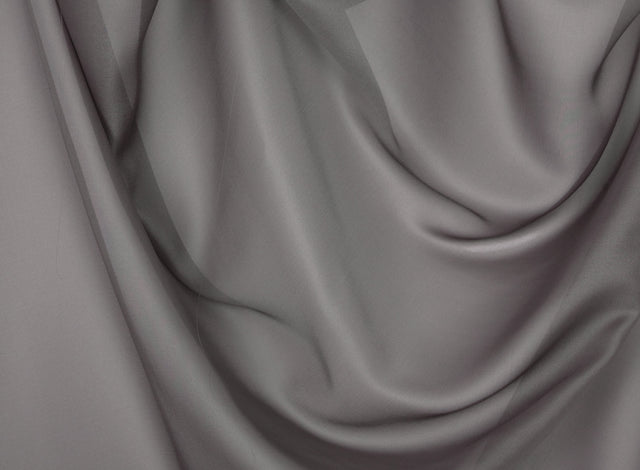 Chic chiffon stof til gardiner — musegrå