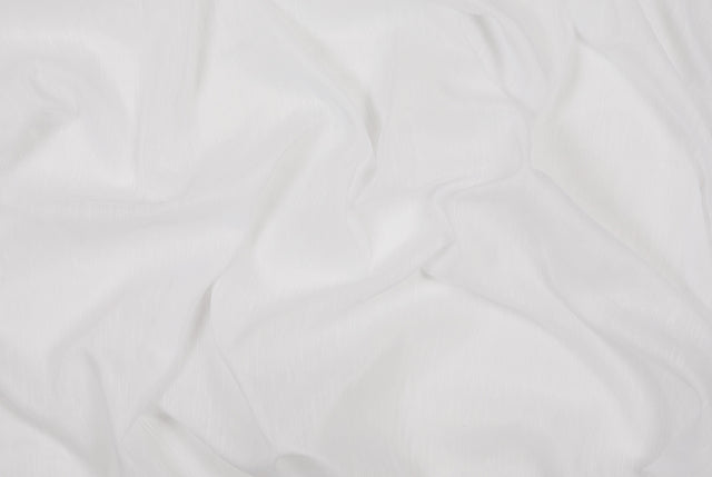 Bred gardinvoile i bomuldsmiks — hvid