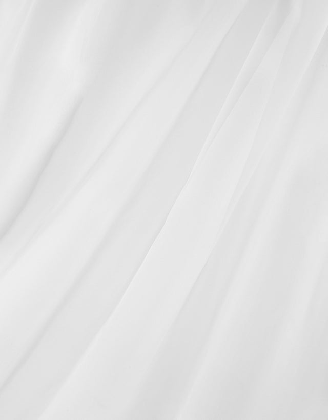 Semi-transparent voile til gardiner — hvid, stofprøve