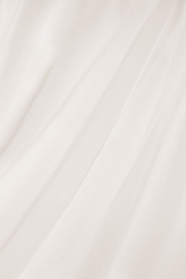 Semi-transparent voile til gardiner — råhvid, stofprøve