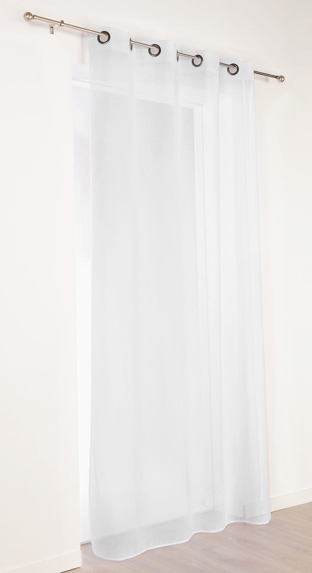 Hørlook voile til gardiner — hvid
