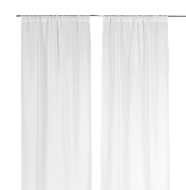Hørlook voile til gardiner — ecru