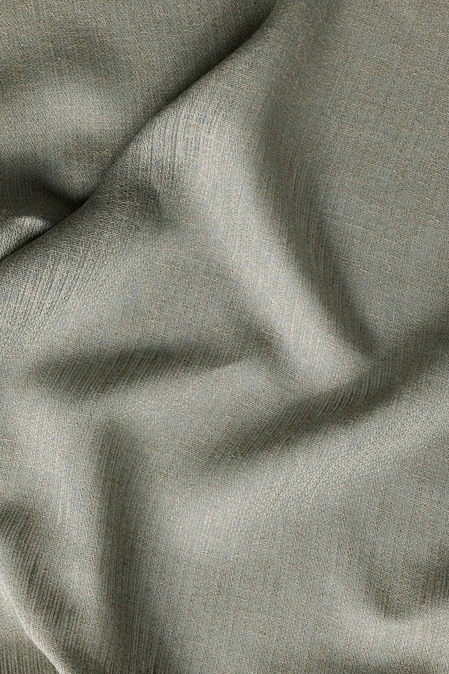 Rustik hør-voile med åben vævning — elefantgrå, stofprøve
