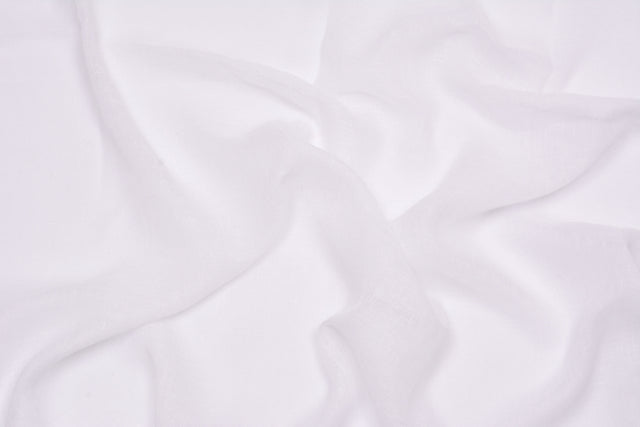 Semi-transparent hør-voile til gardiner — hvid, stofprøve