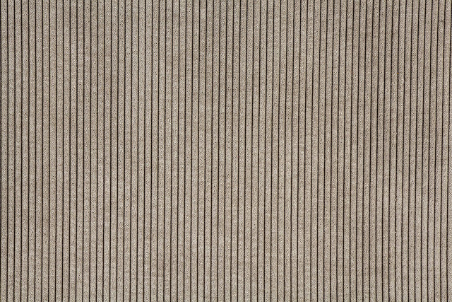 Termo mørklægningsstof med fløjlsribber — taupe, stofprøve