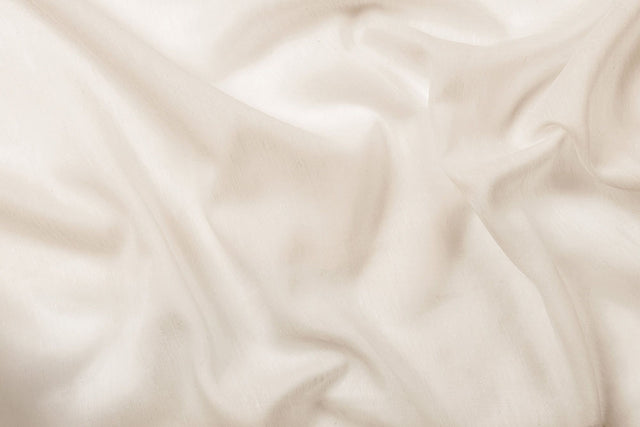 Ekstra bred voile med hørtouch — champagne, stofprøve