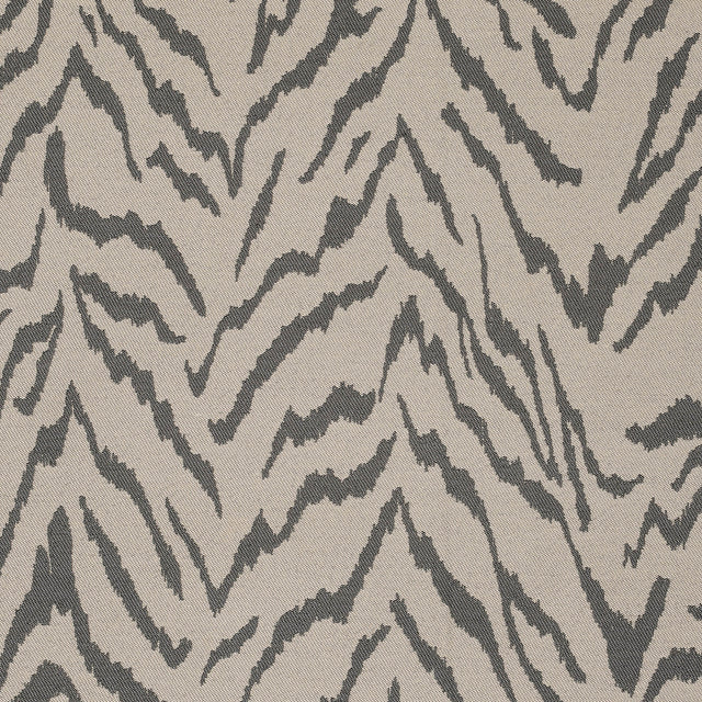 Jacquard gardinstof med tigermønster — beige & grå, stofprøve