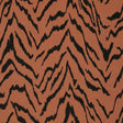 Jacquard gardinstof med tigermønster — terrakotta & sort, stofprøve