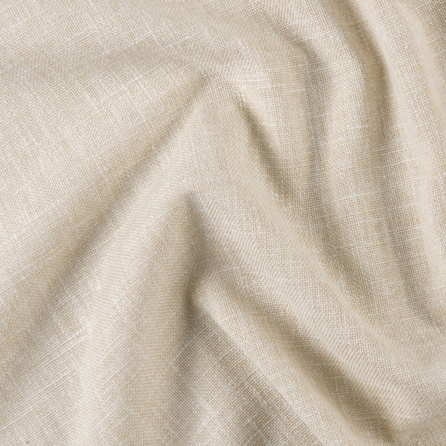 Tungt hørlook gardinstof — hørbeige, stofprøve