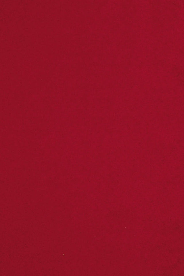 Tungt ruskindslook gardinstof — kirsebærrød, stofprøve