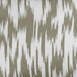 Jacquard-gardinstof med etnisk penselmønster — olivengrøn, stofprøve