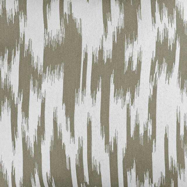 Jacquard-gardinstof med etnisk penselmønster — olivengrøn, stofprøve