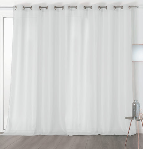 Brandhæmmende chic chiffon stof til gardiner — stemningsbillede, vist i hvid (samme kvalitet)