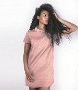 Garn & Metervarer Økologisk Bomuldsjersey Print ØKO BOMULDSJERSEY KARRYGUL MED PRIKKER