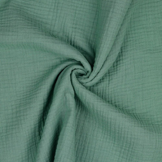 Garn & Metervarer Økologisk Musselin / Triple Gauze ØKOLOGISK VINTAGE GRØN MUSSELIN / TRIPLE GAUZE