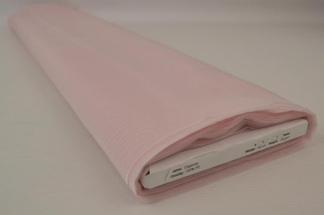 LYSERØD ORGANZA – TRANSPARENT & SKINNENDE