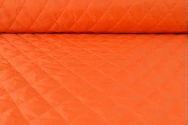 ORANGE QUILT STOF MED VATTERET BAGSIDE