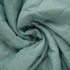 VINTAGE GRØN QUILT STOF MED VATTERET BAGSIDE