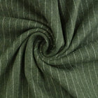 STØVET MØRKEGRØN TYK STRIBET FLANNEL