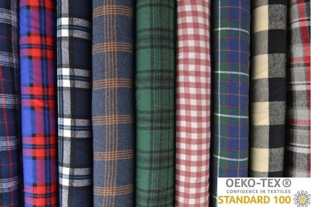 SORT OG GRØN SKOTSKTERNET FLANNEL