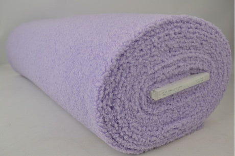 LAVENDEL TEDDY STOF MED STRÆK – BLØDT & VARMEISOLERENDE