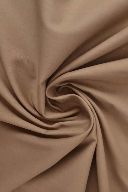 TAUPE BOMULDSPOPLIN