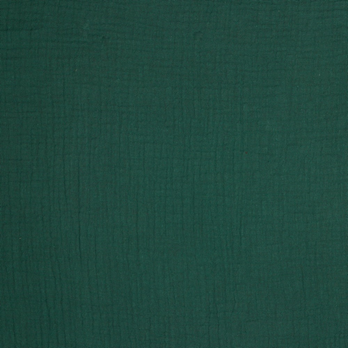 STØVET GRØN DOUBLE GAUZE ØKOLOGISK MUSSELIN – BLØD OG ÅNDBAR