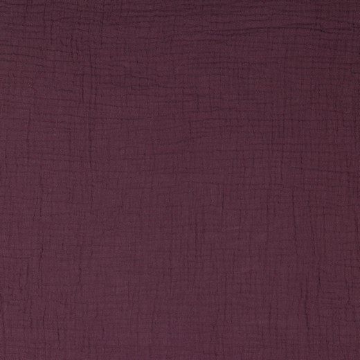 AUBERGINE DOUBLE GAUZE ØKOLOGISK MUSSELIN – BLØD OG ÅNDBAR