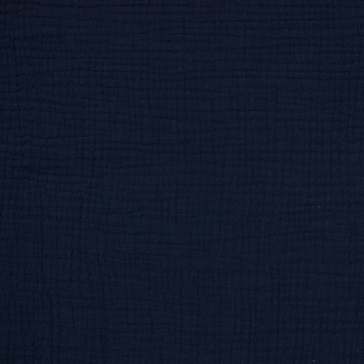 MARINEBLÅ TRIPLE GAUZE ØKOLOGISK MUSSELIN – BLØD & ÅNDBAR