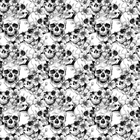 JERSEY GOTS SKULL WITH FLOWERS