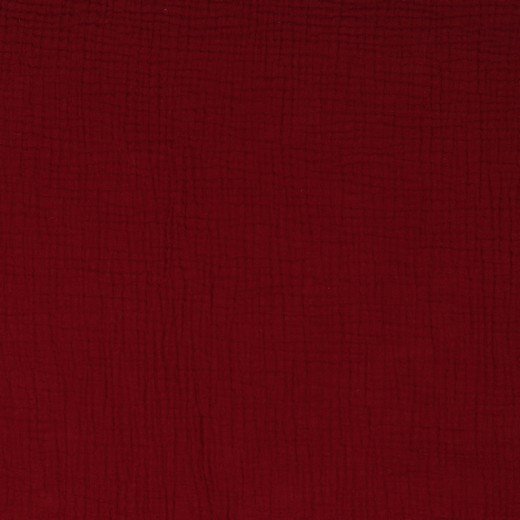 VINRØD DOUBLE GAUZE ØKOLOGISK MUSSELIN – BLØD OG ÅNDBAR