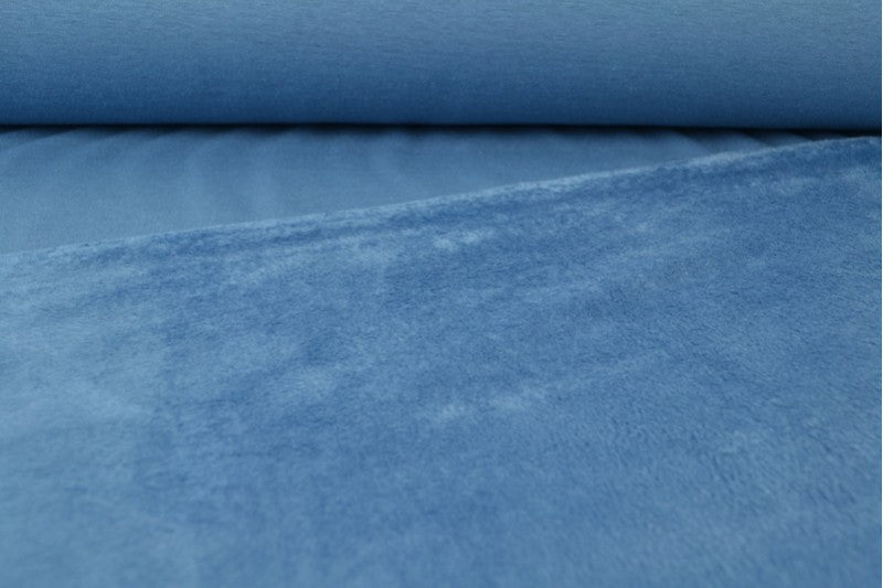 HVID BØRSTET SWEATSHIRTSTOF – BLØD ISOLI MED STRÆK