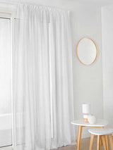 BRANDHÆMMENDE SEMI-TRANSPARENT VOILE TIL GARDINER (420 CM) - ECRU