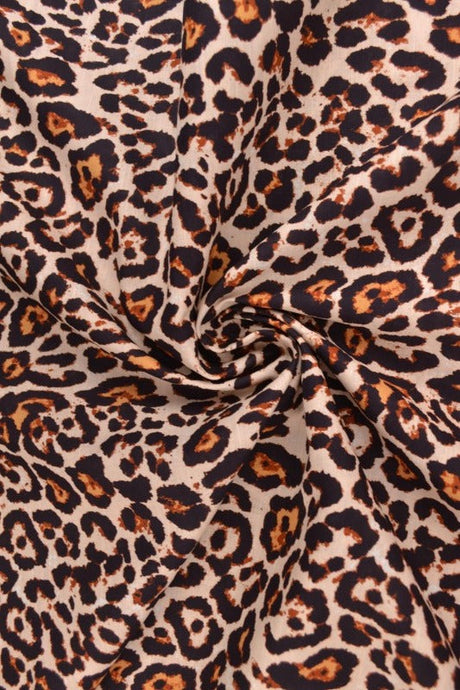 BEIGE HØR MED LEOPARDPRINT